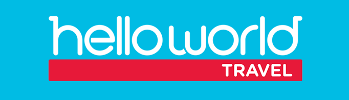 HELLO WORLD TRAVEL LOGO